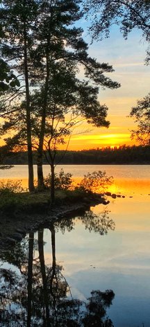 Grillplats Ragnerudsjön branter solnedgång